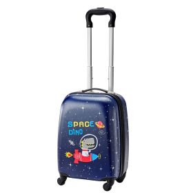 VEVOR Kids Luggage Set, 2 Piece, 18 Inch Hardside Rolling Wheels Suitcase with Hard-Shell Backpack, Dinosaur Kids Carry on Luggage Set