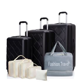 Hardshell Suitcase with Spinner Wheels ABS Luggage Sets Lightweight Durable Suitcase