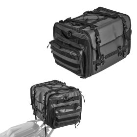 VEVOR Motorcycle Tail Bag, 40-60 L Expandable Motorcycle Rear Seat Bag with Waterproof Rain Cover