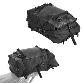 VEVOR Motorcycle Tail Bag, 30 L Motorcycle Rear Seat Bag with Waterproof Rain Cover