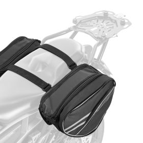 VEVOR Motorcycle Saddlebag, 30 L (15 L x 2) Large Capacity Side Saddle Bag with Waterproof Rain Cover and Straps, Compatible with Most Motorcycle