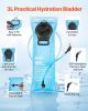 Hydration Backpack, Water Backpack with 3L TPU Water Bladder, Tactical Molle Hiking Hydration Pack with Storage for Men Women