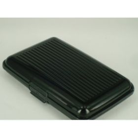 Aluminum Alloy Credit Card Bag, Business Card Holder Card (Option: Black)