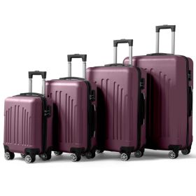 Vertical Striped Four In One Suitcase (Option: Purple)