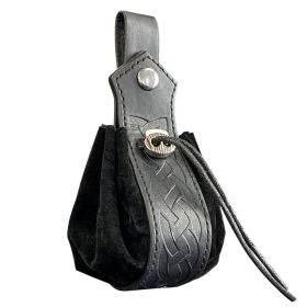 Viking Style Medieval Bag Sling Coin Purse (Option: Black A)
