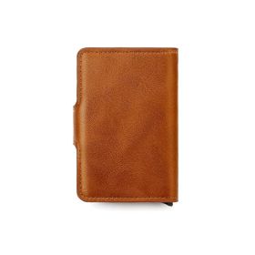 Brown Wallet, Men's Blocking Card Holder  Wallet With Hasp Closure,Credit Gifts For Men (Option: Brown)