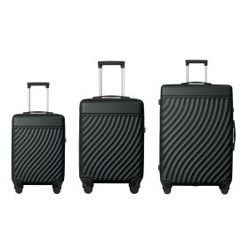 Luggage Sets ABS Hardshell 3pcs Luggage, Lightweight Durable Suitcase sets Spinner Wheels Suitcase with TSA Lock 20''24''28'' Available(Dark Gree (Main Material: ABS, Main Color: Dark Green)